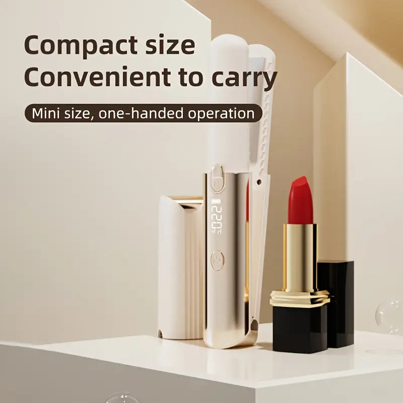 Portable Hair Straightener & Curler Rechargeable