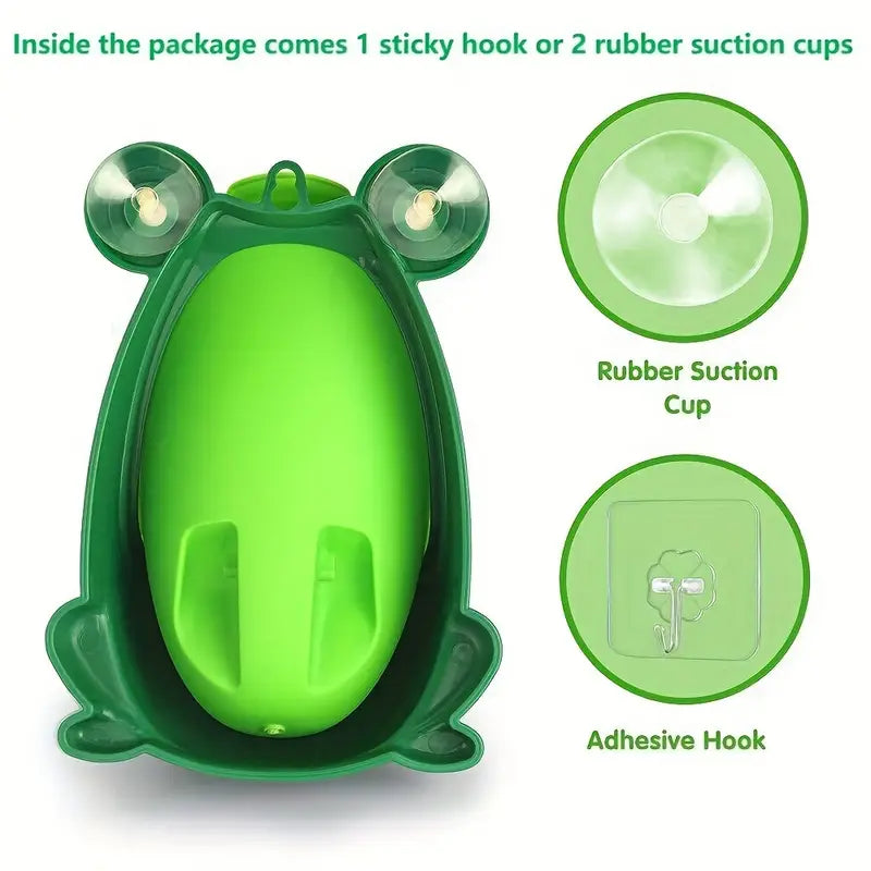 Frog-Shaped Potty Training Urinal with Fun Aiming Target