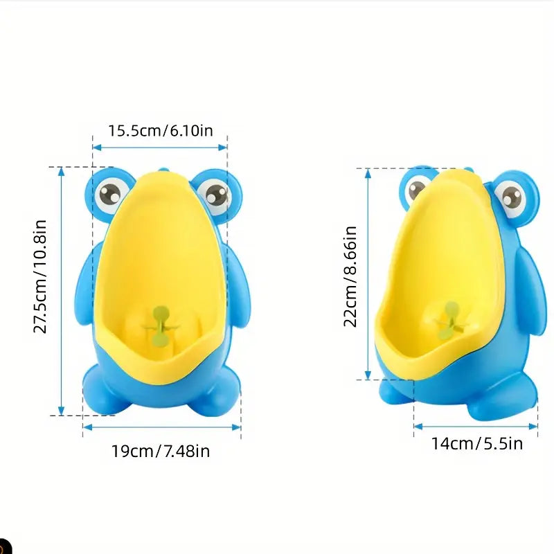Frog-Shaped Potty Training Urinal with Fun Aiming Target
