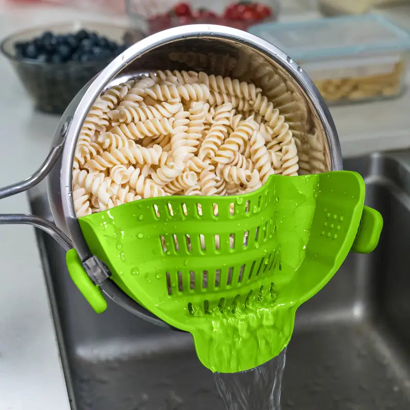 Clip-On Strainer for Pots & Pans