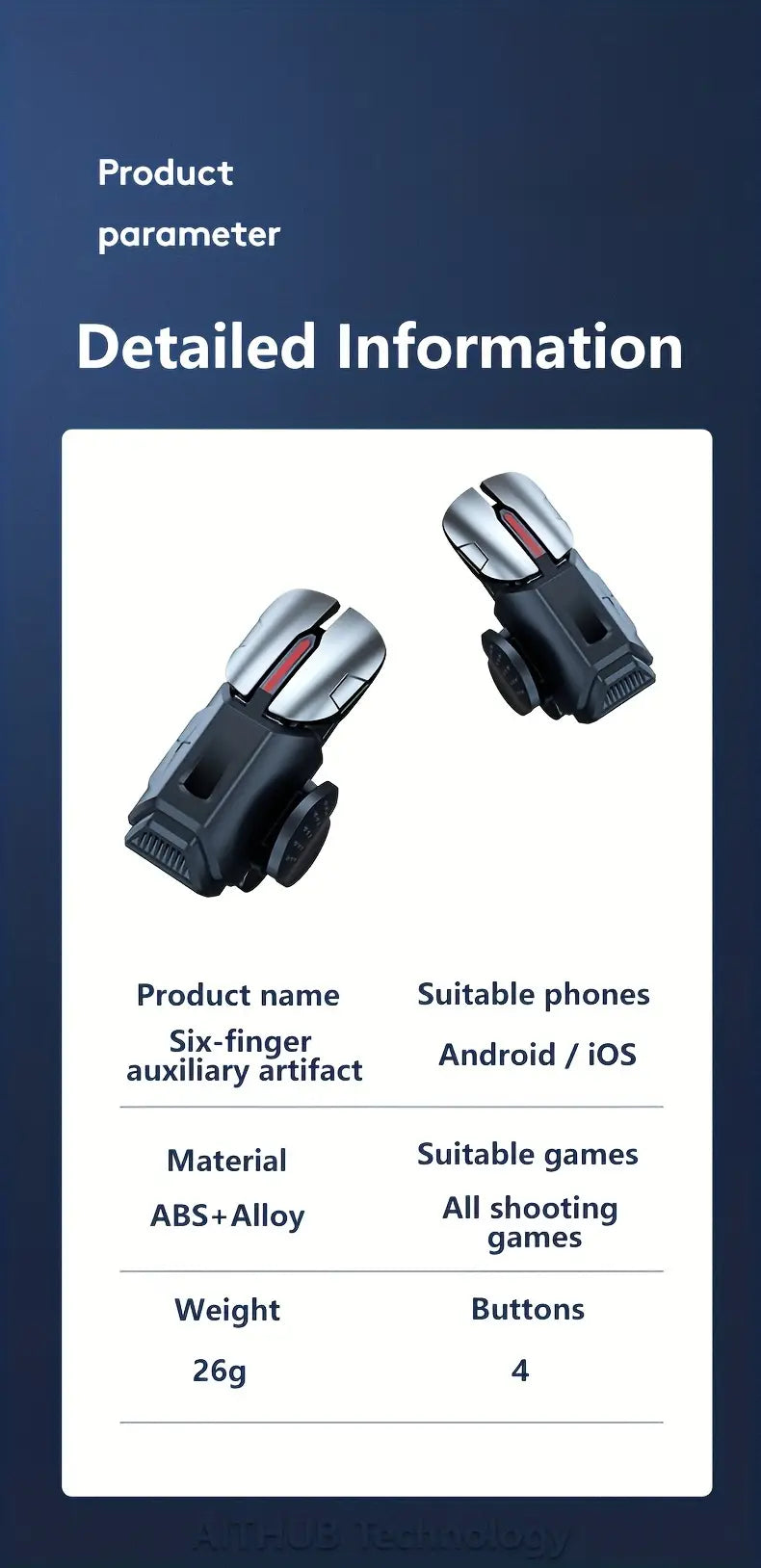 Mobile 6 Finger Gaming Triggers