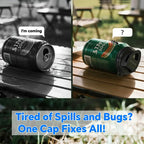 6pc Reusable Anti-Spill Can Lids – Standard Size for Soda, Beer & Energy Drinks