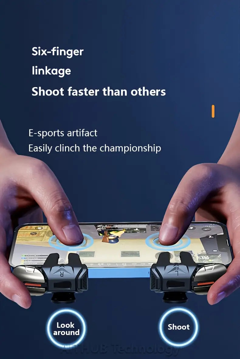 Mobile 6 Finger Gaming Triggers