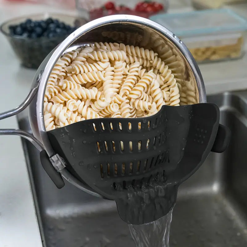 Clip-On Strainer for Pots & Pans