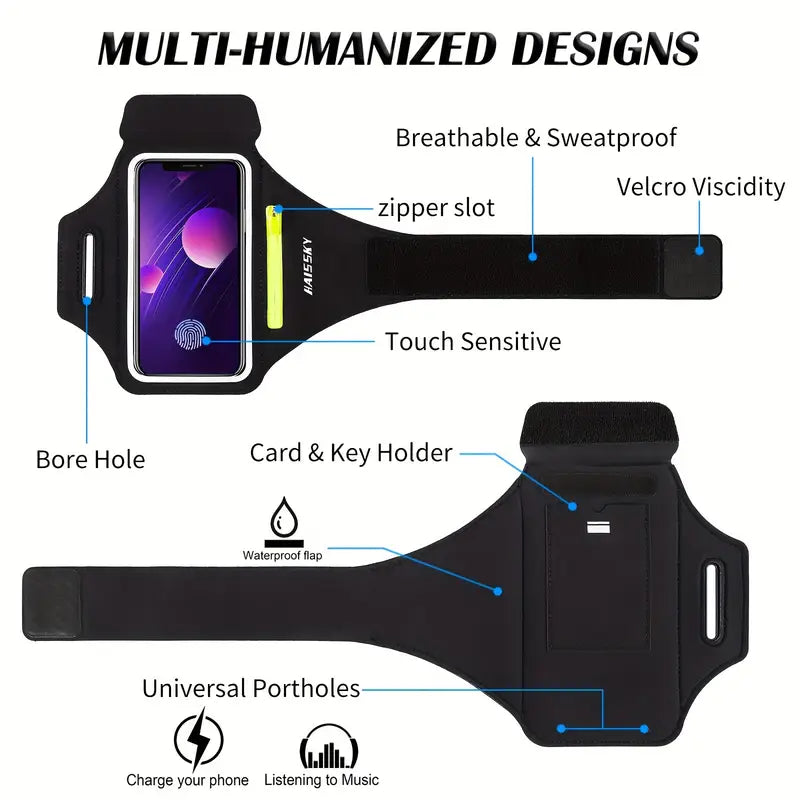 Running Arm Band With Headphone Pouch