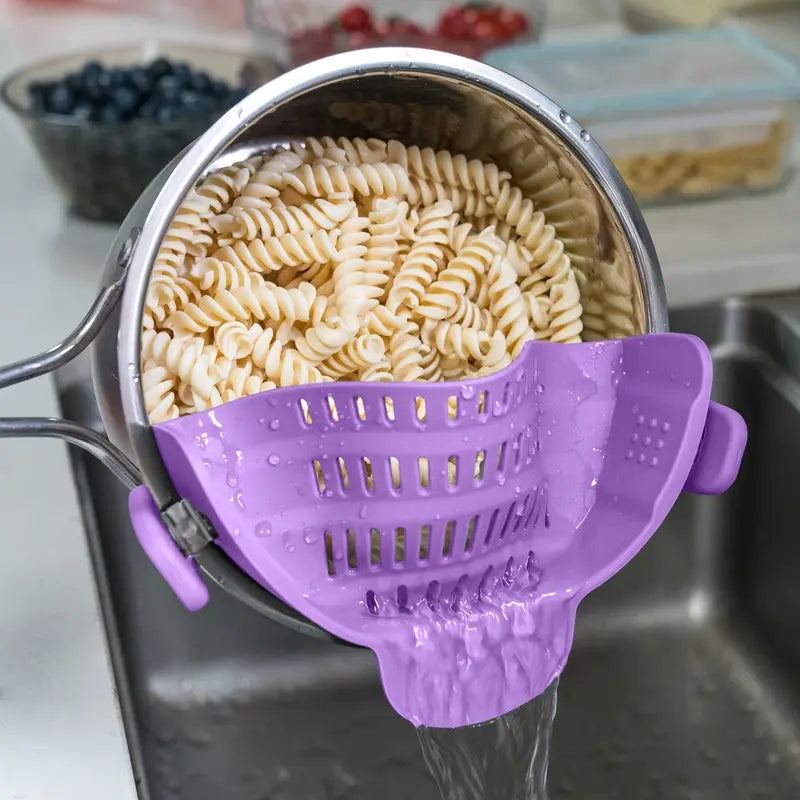 Clip-On Strainer for Pots & Pans