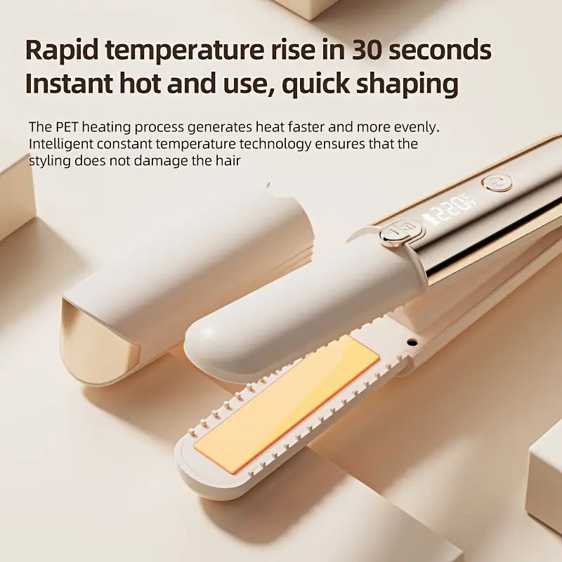 Portable Hair Straightener & Curler Rechargeable