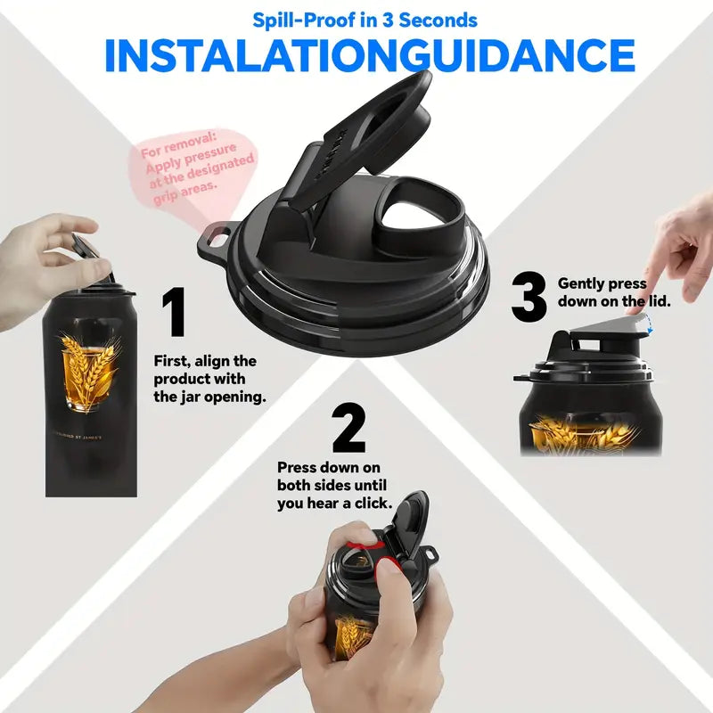 6pc Reusable Anti-Spill Can Lids – Standard Size for Soda, Beer & Energy Drinks