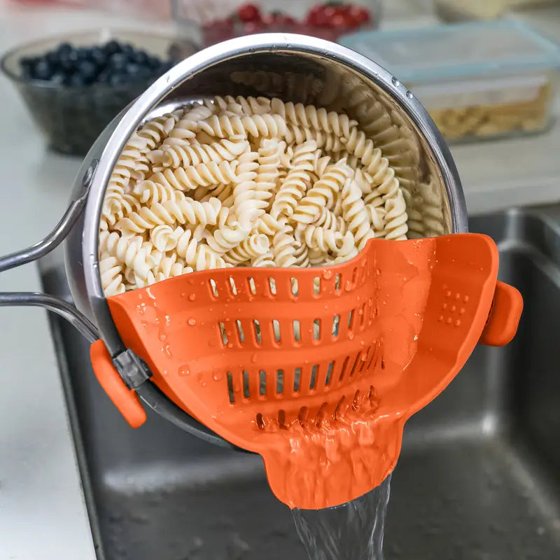 Clip-On Strainer for Pots & Pans
