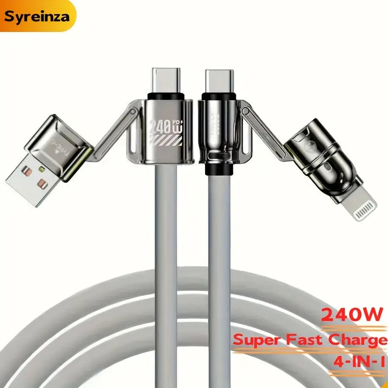 240W MAX 4-in-1 Fast Charge Usb Cable