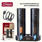 Rechargeable Salt And Pepper Grinder Set