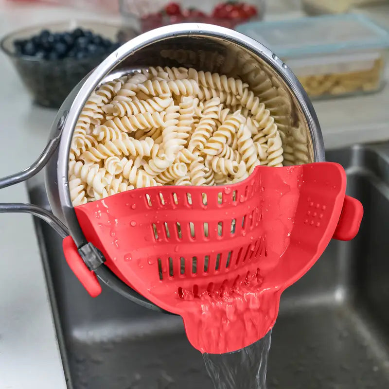 Clip-On Strainer for Pots & Pans