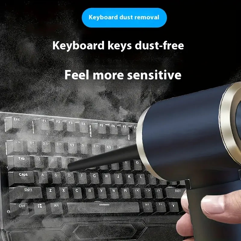 Rechargeable wireless handheld vacuum cleaner with strong suction power.