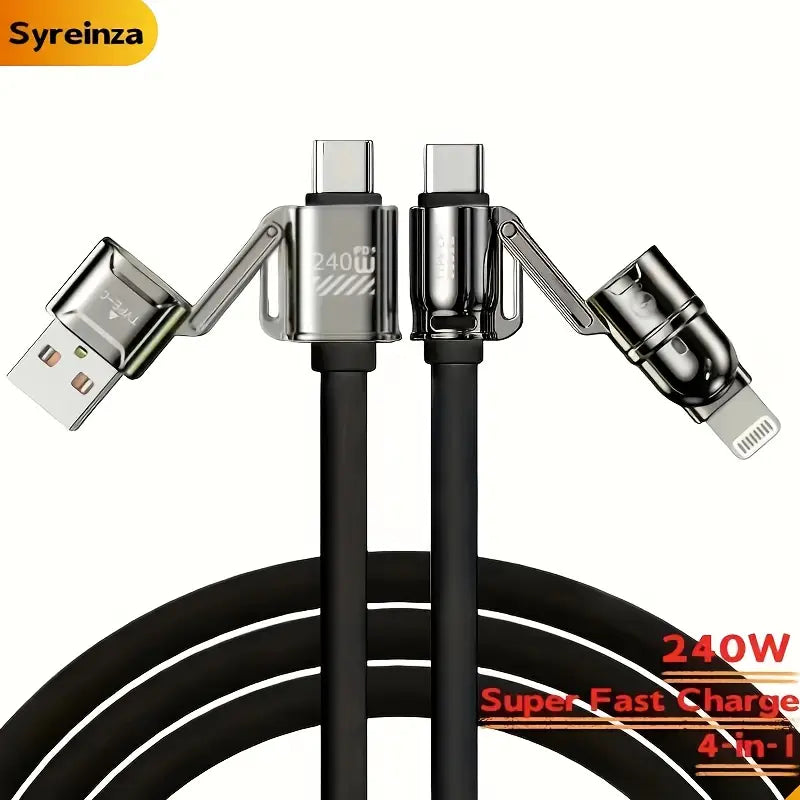 240W MAX 4-in-1 Fast Charge Usb Cable