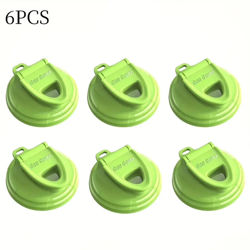 6pc Reusable Anti-Spill Can Lids – Standard Size for Soda, Beer & Energy Drinks