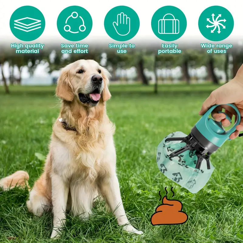 Portable Dog Poop Scoop with Bag Dispenser