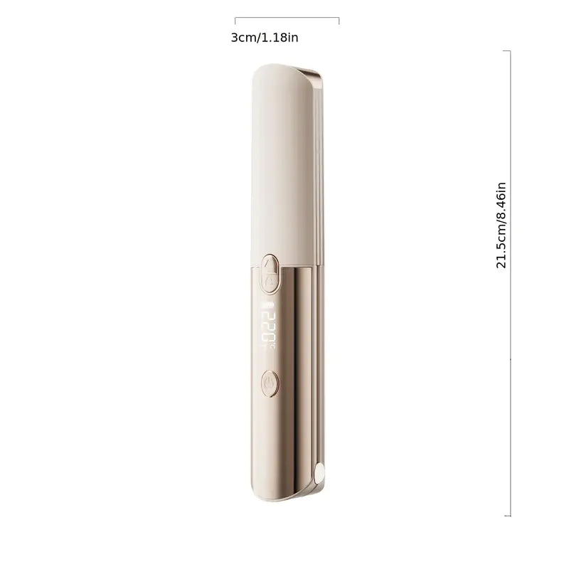 Portable Hair Straightener & Curler Rechargeable