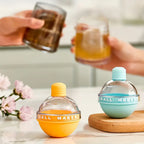 2pc Ball-Shaped Ice Molds – Reusable Silicone Whiskey & Cocktail Ice Sphere Maker (6.35cm)